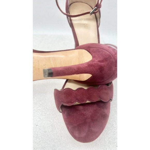 Rachel Zoe Stiletto Heels Burgundy Wine Size Ankle Strap 9.5 - Picture 6 of 8